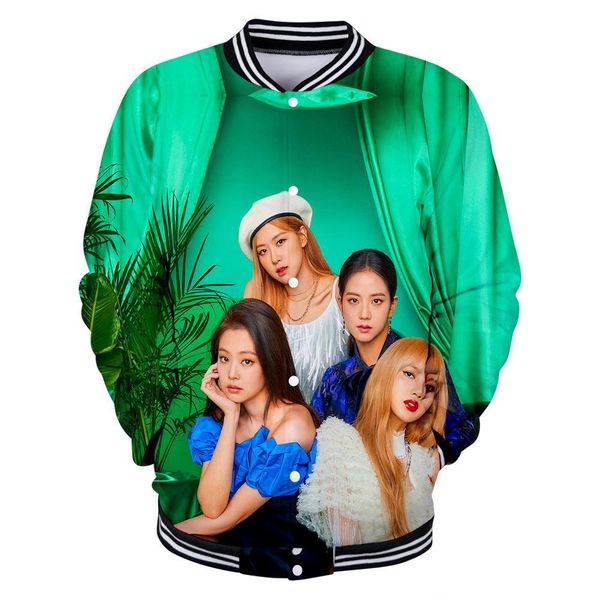 

korean kpop girl group black pink blackpink kill this love album 3d hoodies women men casual fans supportive baseball jacket