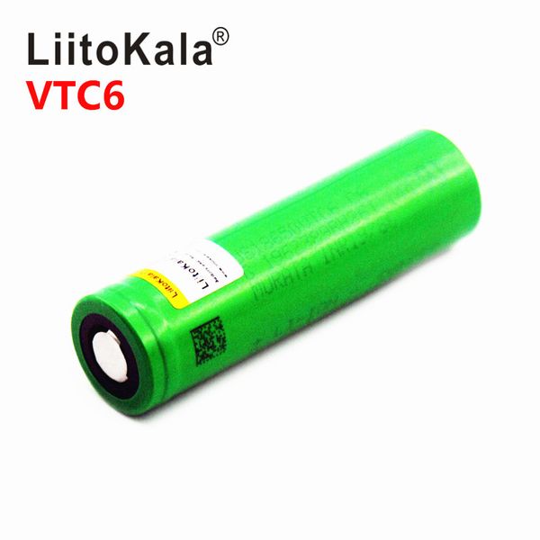 

liitokala vtc6 3.7v 3000mah rechargeable li-ion battery 18650 us18650vtc6 30a electronic cigarette toys tools flashligh