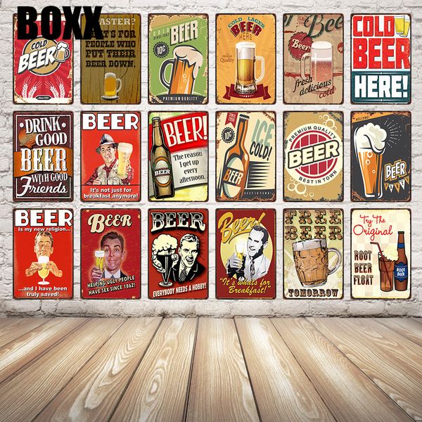 

drink cold beer man cave style tomorrow tin sign l decor pub wall posters art painting 20*30 cm size