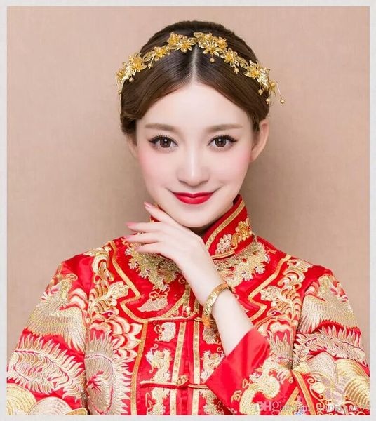 2019 2018 Bride Costume Headdress Chinese Wedding Hair Decoration