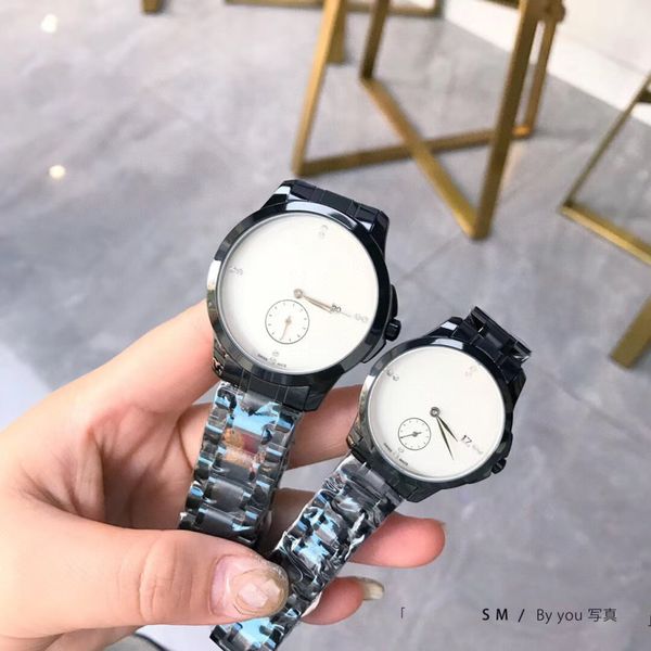 

2020 new sweet couple watch fashion simple trend wild style men's watch female watch, Slivery;brown
