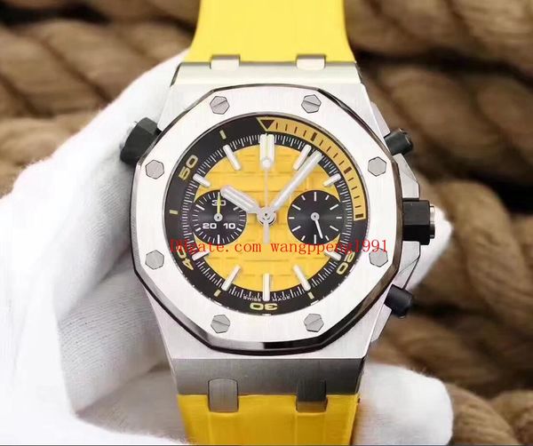 

6 стилей высокое качество часы 42мм 26703st.oo.a038ca.01 offshore diver vk кварц азии механические хронограф мужские часы, Slivery;brown