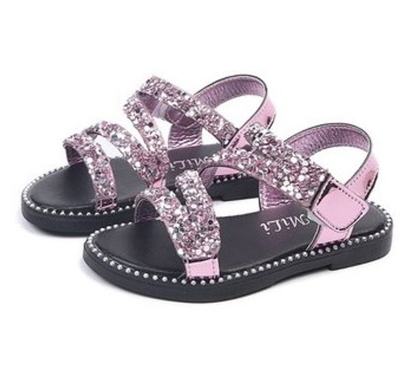 

new spring summer girls princess shoes kids pu leather fashion sandals for baby soft girls shoes beach sandals, Black;red