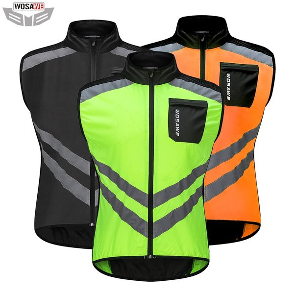 

wosawe motorcycles high visibility reflective jacket safety cloth moto motocross off-road warning vest protection gear wind coat