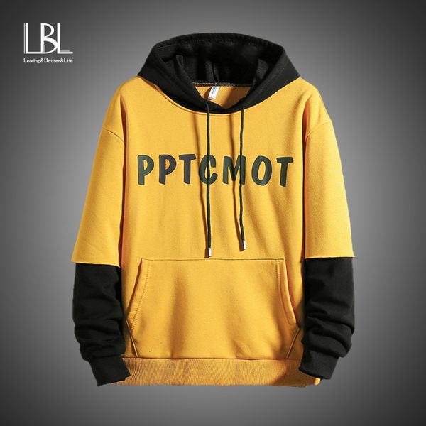 

new casual hoodies men hip hop streetwear letter print hooded sweatshirts skateboard men pullover fashion hoodies male 2020 new, Black