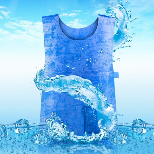 

outdoor cooling artifact summer water-proof cold vest high temperature protective clothing work vest, Black;blue