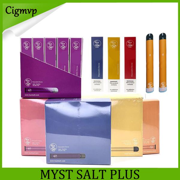 

Оригинал Myst соль Plus Одноразовые устройства 650mAh Батарея 1000 + пуфы 3,2 мл 10 цветов Нет Обслуживание Зарядка ПК Puff POP Xtra