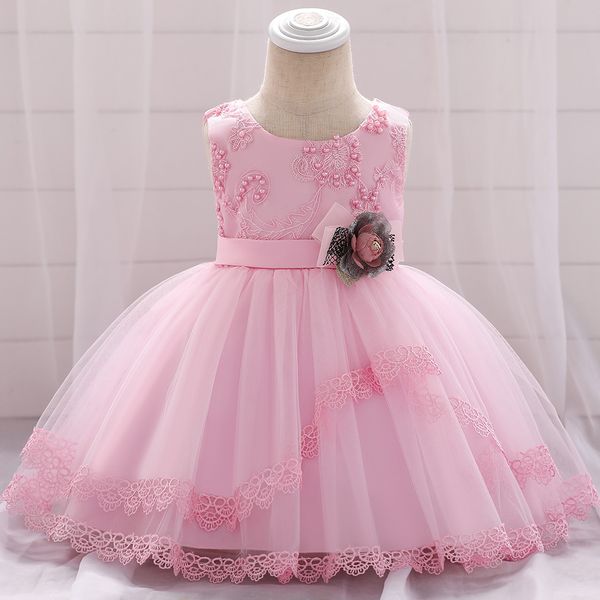 

baby girls tulle tutu wears sweet girl wedding birthday party clothes princess o neck flower girls dresses, White;blue