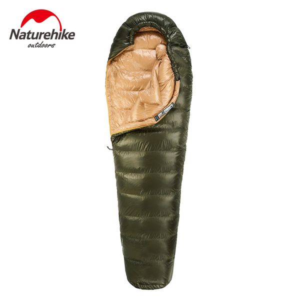 

naturehike outdoors duck down sleeping bag ultralight mummy type winter outdoor hiking keep warm waterproof sleeping bag