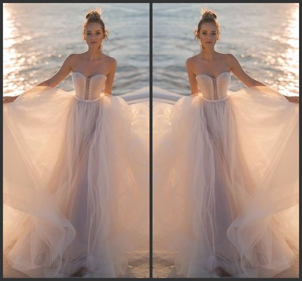 

2019 новый пляж линия тюль пляж свадебные платья кристалл дешевые vestido де casamento страна свадебные платья нигерия, White