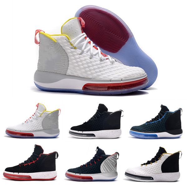 

world championship mens basketball shoes chinese team american team red black blue sports sneakers trainers baskets zoom des chaussures, White;red