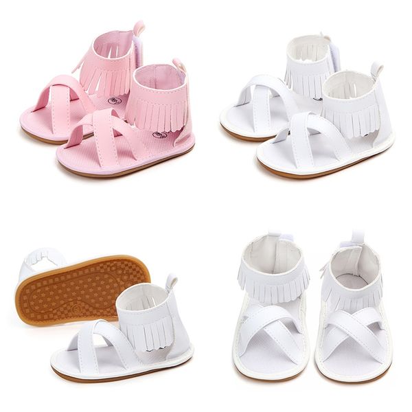 

new baby girl sandals newborn pu tassel sandals 2018 newborn baby girl shoes cute fashion child for girls, Black;red