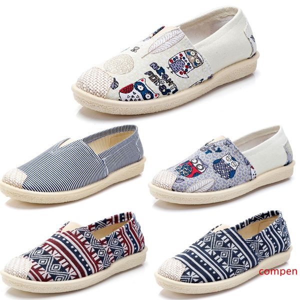 

retro non-brand vintage women shoes slip on espadrilles chaussures flats casual canvas shoes classic loafers sneakers 35-40 style 3