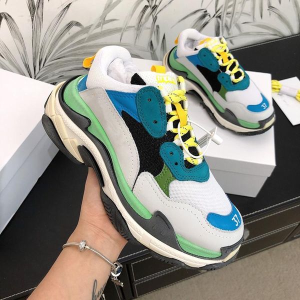 

platform luxury designer shoes triple s beige mens womens trainers sneakers paris 17fw designer shoes, Black;red