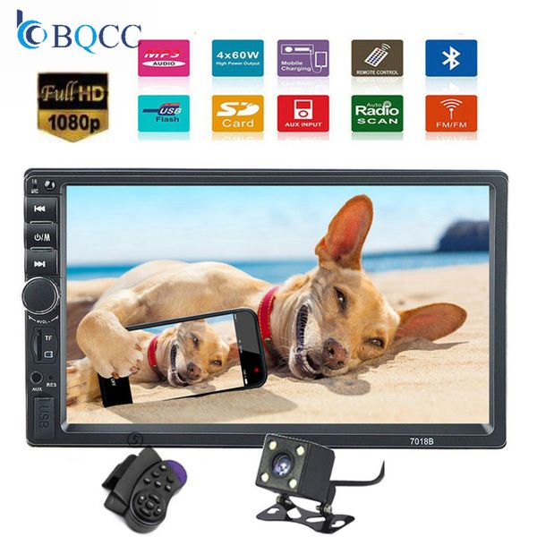

hd 7 "autoradio 7018b recorder 2 car radio one din touch screen car audio bluetooth usb rear view camera multimedia mp5 player