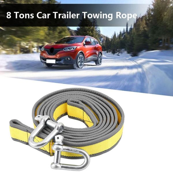 

4m 8 tons tow rope car wire rope off-road car thick traction rescue belt cart belt trailer pull