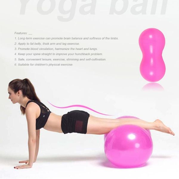 

sports peanut shape yoga balls pilates training gym fitness pvc exercise workout thicken explosion proof massage ball