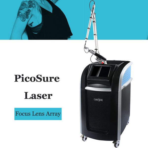 

2019 professional laser picosure machine q-switch yag laser with south korea imported 7 joints articulated laser arm picosecond machine, Black