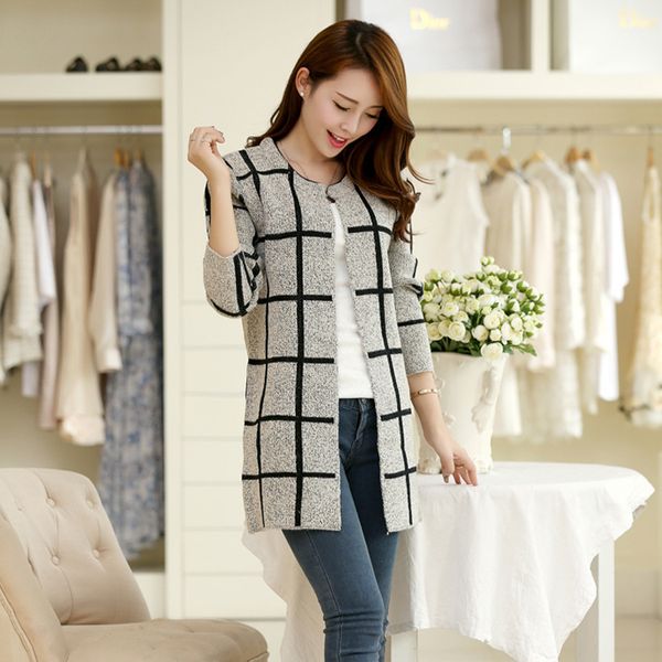 

2016 new spring горячая продажа 100 женщин хлопка кардиган показать сексуальный мохер плед свитер высококлассные классические женщин кардига, White;black