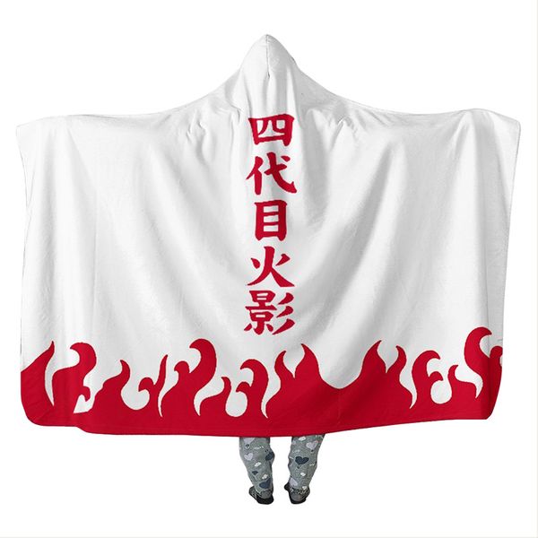 

naruto blanket cloak fleece cap blanket 3d soft printed hoodie cloak, Blue;gray