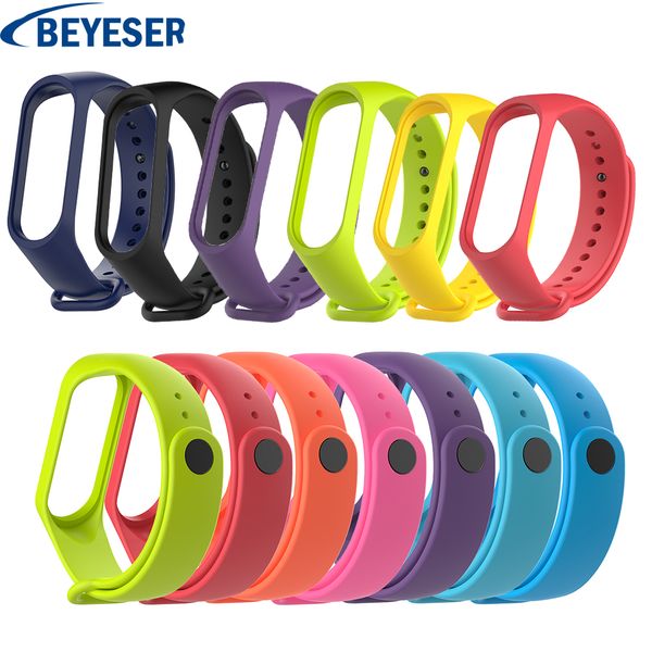 

mi band 3 strap watch wrist bracelet miband3 band accessories mi band3 bracelet smart sport silicone strap for 3, Black;brown