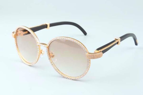 

19 black of mirror ornament round natural diamond sunglasses t19900692 years legs frame hats golden retro horns new luxury fashion wepdn, White;black