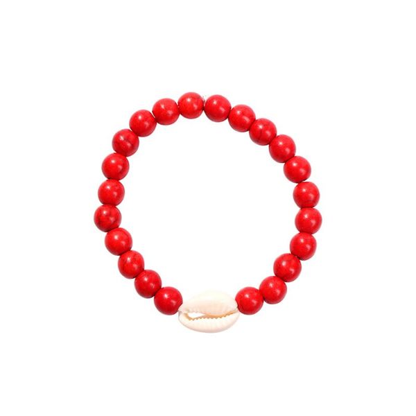 

summer natural stone shell pendant bracelet women fashion jewelry, Black