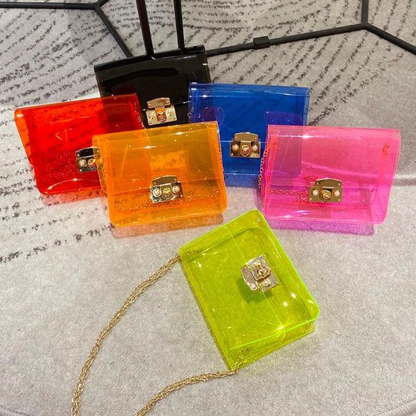 

women transparent handbag 2020 luxury clear jelly shoulder bags ladies messenger handbags summer female beach shoulder bag @c24