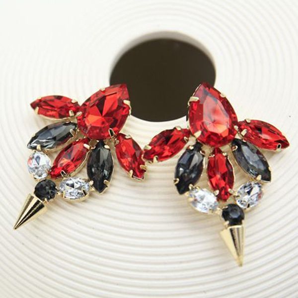 

autumn personality joker crystal ear nail, Golden