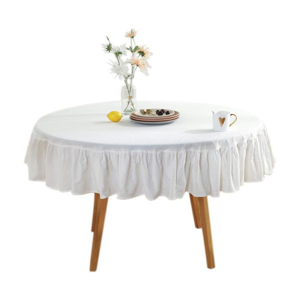 

reusable easy clean tabledecor washable dust proof soft home kitchen round cover daily stain prevention dining table cloth
