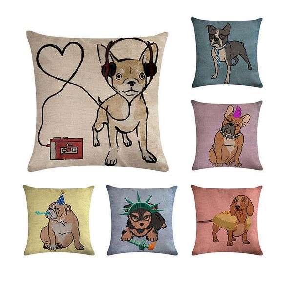 

pet dog маскарад хлопок белье бросьте наволочка подушка обложка home decor декоративные для диванной подушки сиденья 45см * 45см zy244