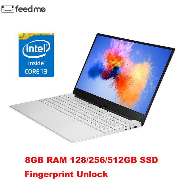 

15,6-дюймовый intel core i3 5005u laptop windows 10 8g ram 128/256 / 512gb ssd notebook узкий border экран ультрабука отпечатков пальцев
