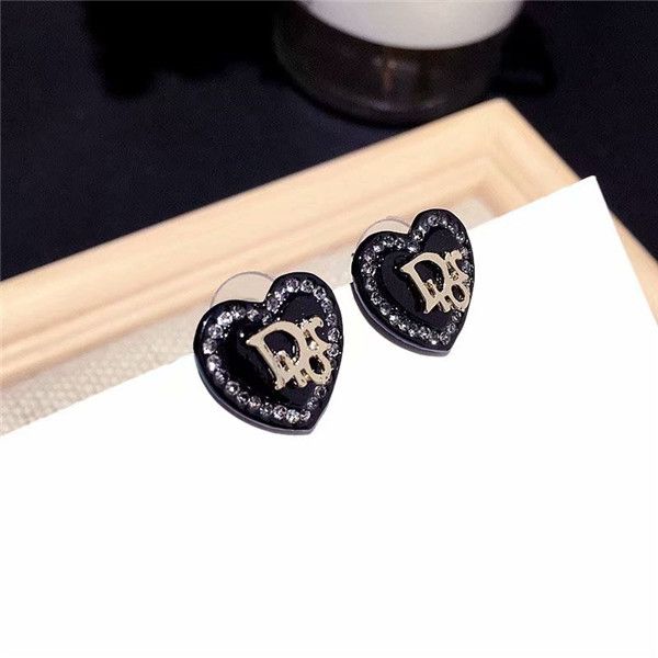 

2020web знаменитости уличный стиль роскошная мода личность жемчужные серьги мода письмо серьги стержня универсальны с тощим лицом серьги, Silver