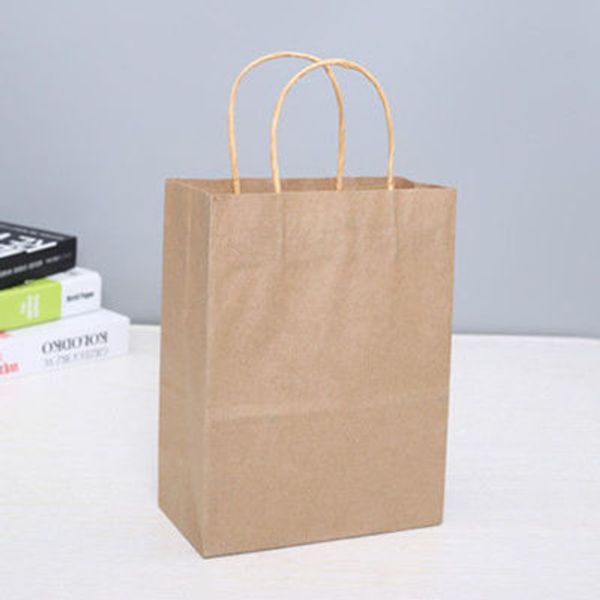 

50pcs paper bag with handle party gift paper bags wedding favors festival gift bag