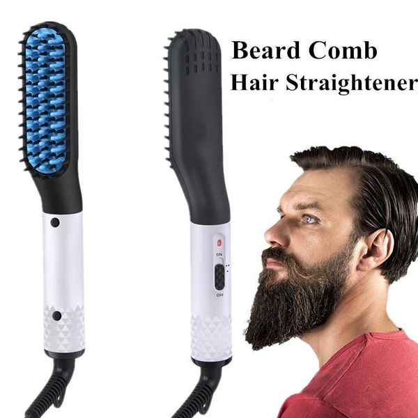 2019 Ionic Beard Straightener Comb Electrical Heated Irons Hair