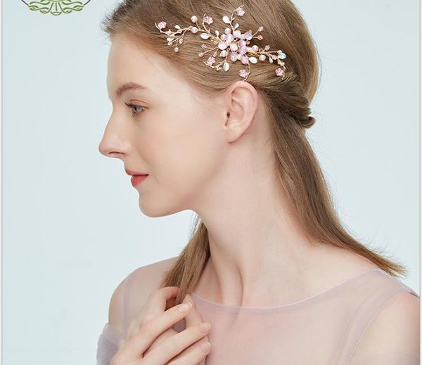 

bride headdress wedding pearl handmade hairpin bridesmaid jewelry, Silver