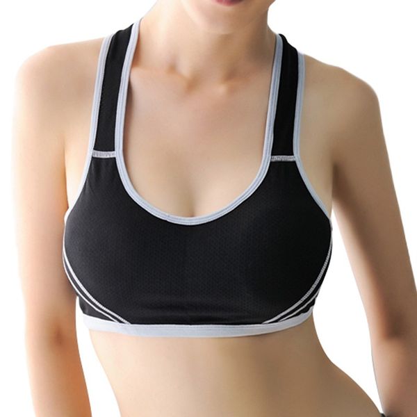 

outdoor women sportswear racerback sport bra padded underwear yoga fitness clothes for ladies vest tank, White;black