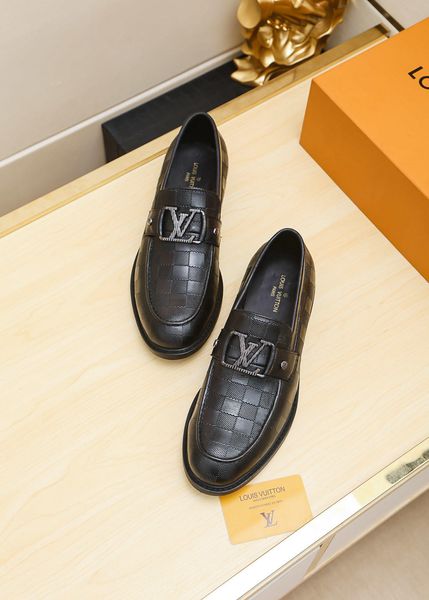 

new style luxury men's casual shoes dress shoes platform fashion design brand classic retro plaid suitable for many occasions jhrsd, Black