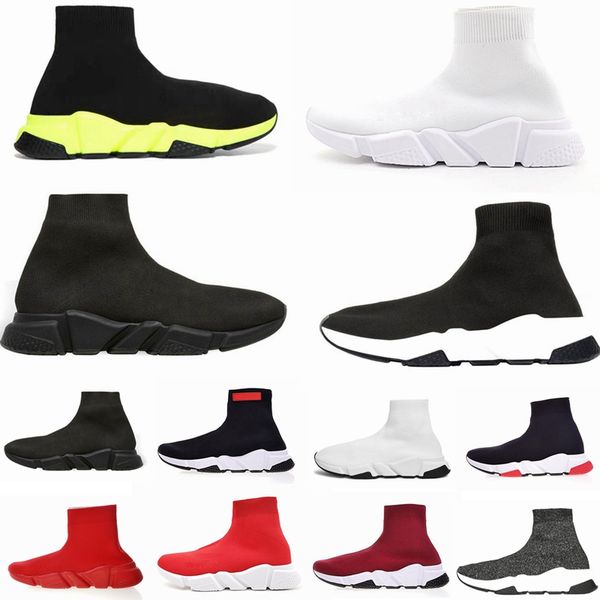 

2020 designer socks shoes fashion men women sneakers speed trainer black white blue pink glitter mens trainers casual shoe runner heavy sole