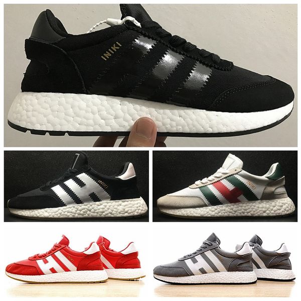 

wholesale iniki runner running shoes for men women real original black white runner designer sport sneakers trainers