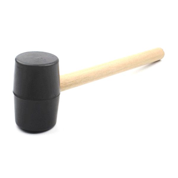 

43mm 230g dead blow rubber hammer mallet wooden shaft handle rubber mallet
