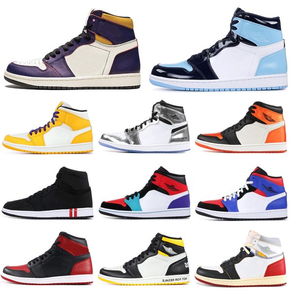 

Men Basketball Shoes 1 1s Spiderman Turbo Green UNC Phantom Court Purple Couture NRG Mens Trainers Sports Sneakers 7-12 Free Shipping