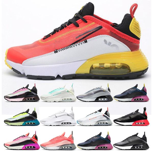 

2090 mens womens running shoes aurora green pure platinum blue triple black white pink oreo airs men trainers designer sports sneakers 36-45, White;red