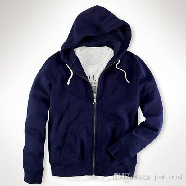 

famous sales us style men cardigan pullover autumn warm men pony golf casual men polo hoodies cotton zipper sports sweatshirts, Black