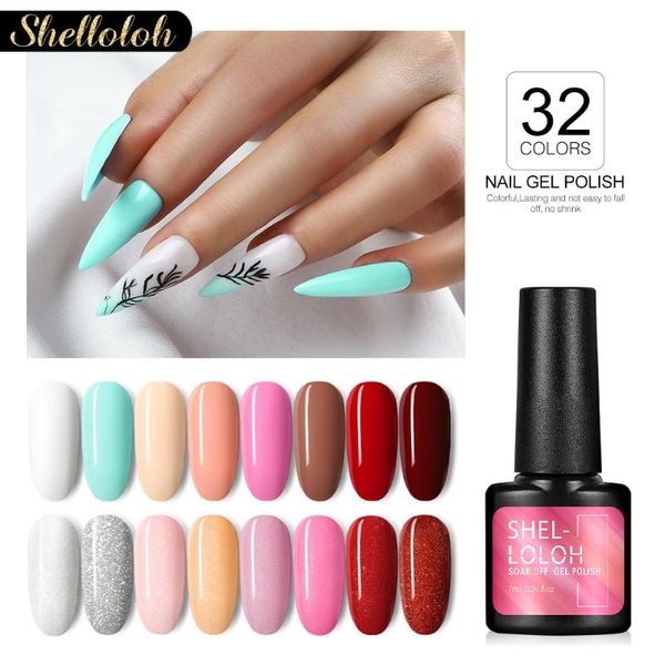 

nail art kits shelloloh 7ml 10/15/20 pcs solid color gel polish long-lasting varnish soak off set & for nails kit