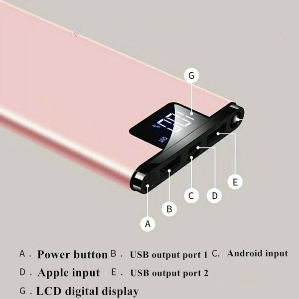 

power bank 10000 mah waterproof portable for all smart phone battery powerbank quick charging 3.0 external battery double usb