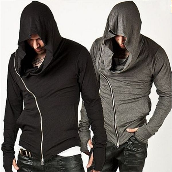 

men's jackets men long cape hoodie cardigan large size cloak casual jacket autumn winter overcoat outwear, Black;brown