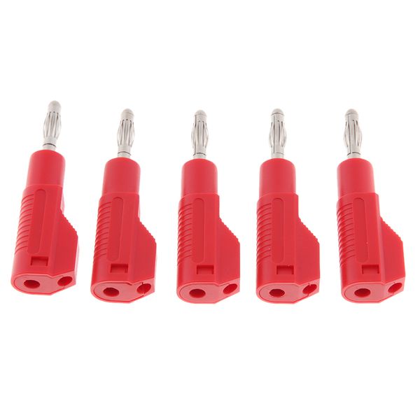 

5piece stackable brass 4mm banana plug speaker cable connector plug