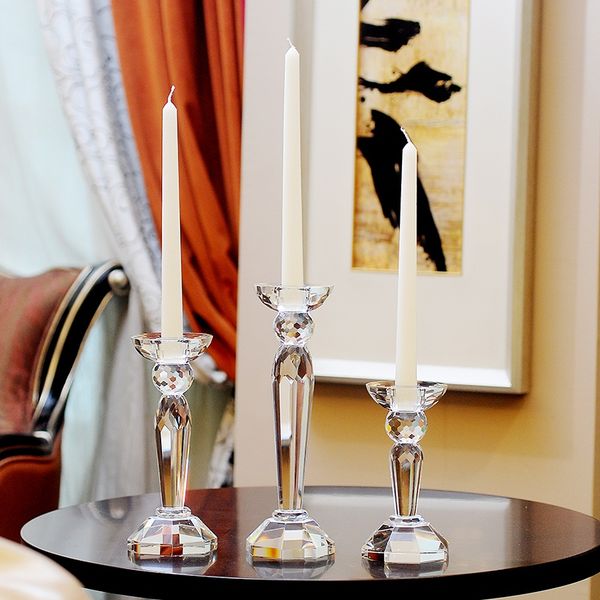 Europe Crystal Candlestick European Romantic Wedding Centerpiece