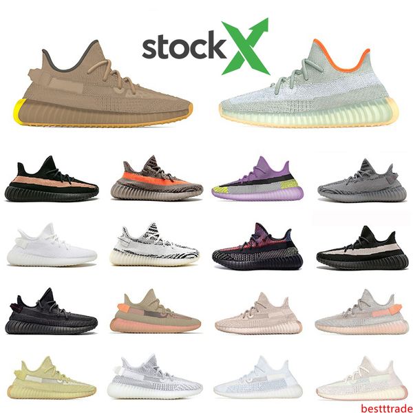 

stock x desert sage earth cloud white citrin kanye west designer sneakers bred black reflective yeshaya men women sports running shoes 36-46